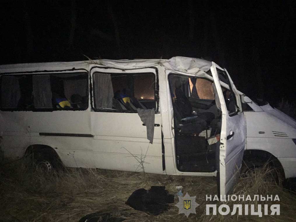 Вночі на трасі в Лугинському районі перекинувся мікроавтобус: водій і 7 пасажирів у лікарні 📷ФОТО