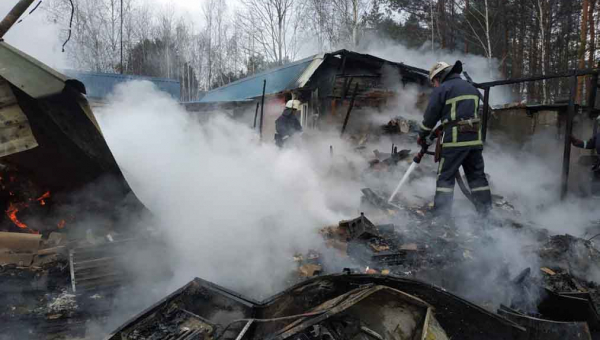 В Овруцькому районі згоріло придорожнє кафе 📷ФОТО