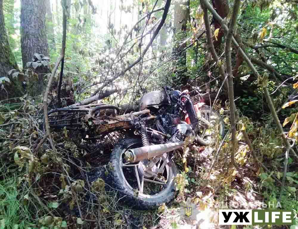 На Олевщині поліцейські розшукали трьох підлітків, які вкрали і спалили мотоцикл
