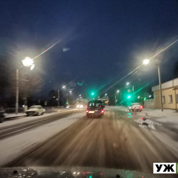 На Овруччині випав перший сніг – водіїв попереджають про ожеледицю
