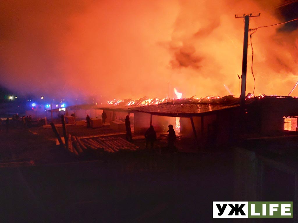 ​Уночі в Овручі через коротке замкнення згоріло деревообробне підприємство: заграву бачило пів міста